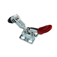 Pince à genouillère en acier laminé à froid avec poignée recouverte de caoutchouc, 80 °   Ouverture,90 °   Bras de pression, hauteur de serrage réglable, zingué
