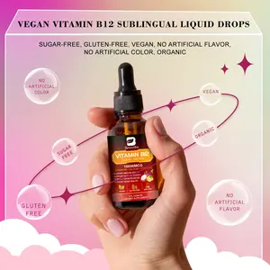 Gotas de Vitamina <span class=keywords><strong>B</strong></span> Líquida Oral de 60 ml, Refuerzan el Sistema Inmunológico, Apoyan la Salud Cerebral, Cardíaca y Cardiovascular, Mejoran la Memoria y la Concentración - Product Image 4
