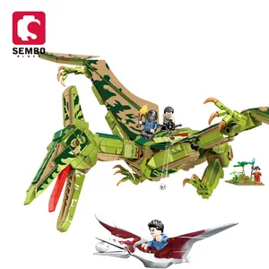 Color Box SEMBO Block 205024 2020 Build Dinosaur Figures Toys DIY Kit Toys Bricks Motorcycles Plastic New for Kids Unisex 8 in 1