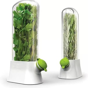 M Refrigerador Crisper Saver Pod Container Botella de conservación de verduras Mantenga hierbas/Cilantro/menta/perejil/espárragos verde fresco - Product Image 1
