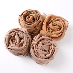 Nouveau style, foulard long en mousseline de soie de couleur unie pour femmes, été, serviette à bulles, couvre-chef en perles, cheveux - Product Image 3