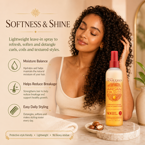 Suministro al por mayor de aceite de argán marroquí en spray de doble acción sin enjuague, acondicionador capilar con complejo de proteínas fortalecedoras - Product Image 5