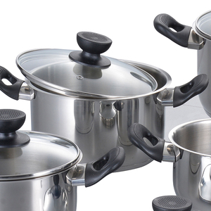 12 cái thép không gỉ đồ dùng nhà bếp Bakelite xử lý nấu ăn bộ nồi không dính <span class=keywords><strong>Cookware</strong></span> sets - Product Image 3