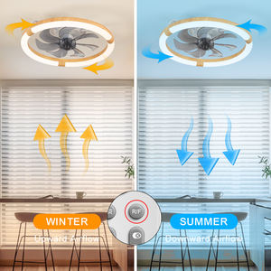 Mayoristas Luz de ventilador de techo moderna con control remoto Motor de CC LED regulable 3/6 velocidades Oficina en casa adecuada - Product Image 4