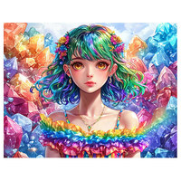 Ever Moment Anime Girl Diamond Painting Art Kit Full Resin Drill Set Mosaik dengan Logo dan Kemasan yang Dapat Disesuaikan ASF3051