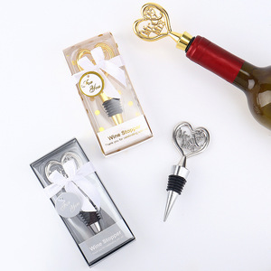 <span class=keywords><strong>Mr</strong></span> and Mrs bomboniere regalo di nozze di Love heart tappi per bottiglie di vino per docce nuziali e bomboniere per vino per gli ospiti - Product Image 1