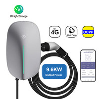 Nueva Estación de Carga para Vehículos Eléctricos AC de 9.6kW 32A con Certificación CE y RoHS, Control por Página Web, IP65, Conector Tipo 1/Tipo 2/GB/T/NACS, WrightCharge Global