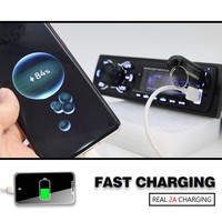 Reproductor multimedia con controlador de MP3 para coche manual LCD de un solo Din con USB aux SD BT 1 DIN radio para coche