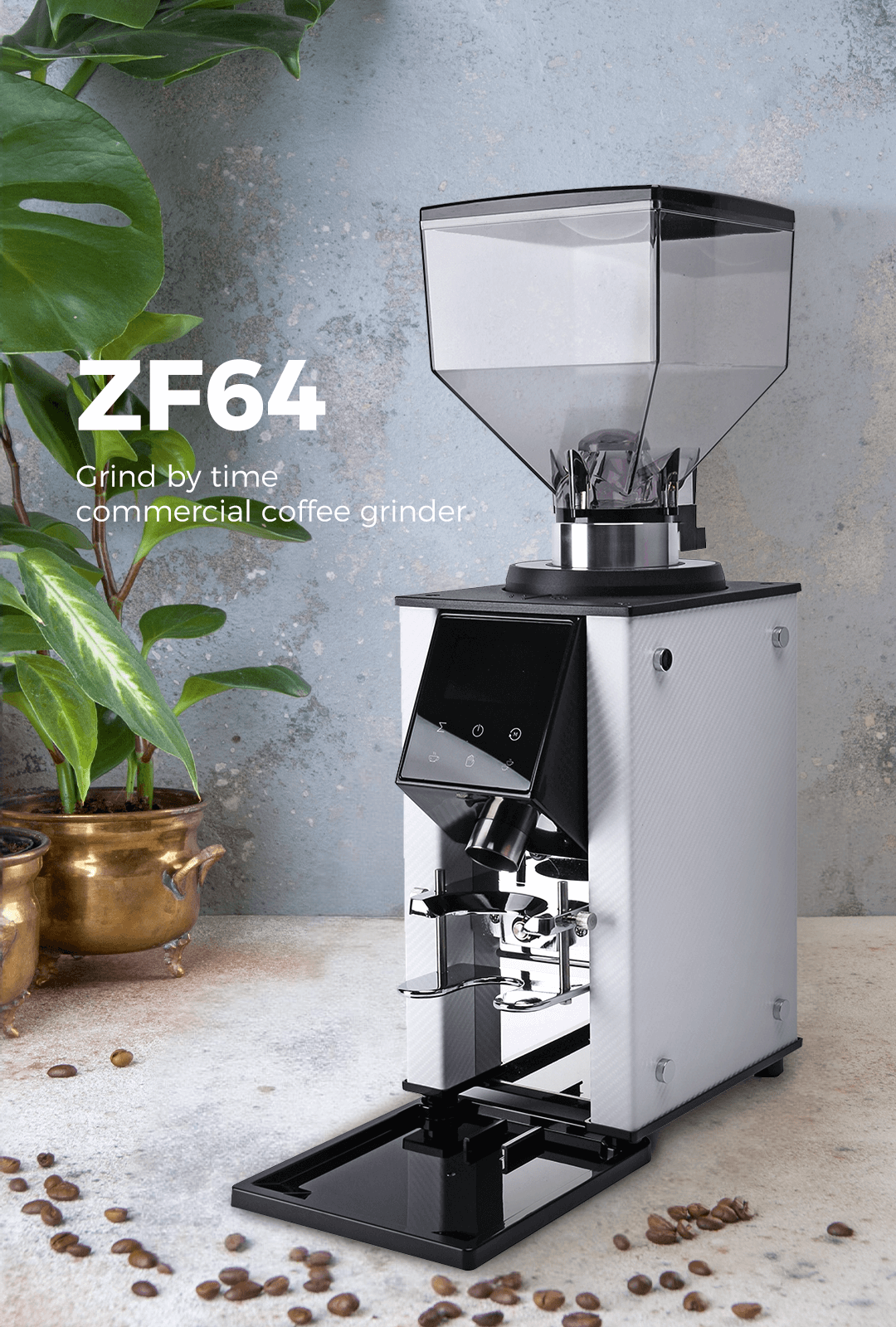 Hotel Coffee Shop Commercial Coffee Grinder ZF64P Electric Grinder