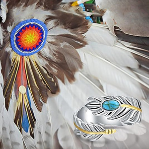Pulsera de Plata Tibetana con Pluma y Turquesa Engastada, Joyería Unisex de Moda, Pulseras con Dijes, Regalo - Product Image 6