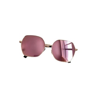 Other Oval Frame Sunglasses Metal Half Frame Dazzling Black Lens Outdoor Sports Artistic Retro Style - Product Image 5