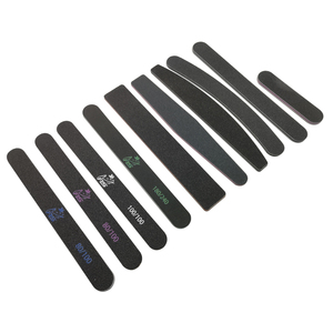 Welcome Custom Logo Double Sides Black Nail Files Nail Supplies Tools Professional Emery Board Nail File