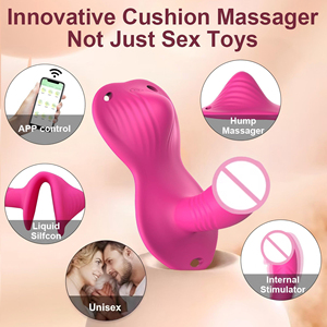Juguete Sexual con Cojín Vibrador <span class=keywords><strong>para</strong></span> Mujeres, Diseño Insertable, 9 Frecuencias, Control Remoto por Aplicación, Masajeador de Punto G y Clítoris, Superventas <span class=keywords><strong>para</strong></span> Venta al por Menor - Product Image 4