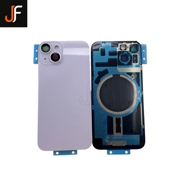 For iPhone 14/14 Plus Glass Back Housing Battery Cover with Bar Design Replacement Chassis Assembly