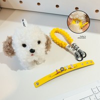 Porte-clés en peluche chiot Westie mignon, poupée décorative, cadeau unisexe, breloque animale de compagnie Kawaii de dessin animé, 15 cm, rembourrage en coton PP