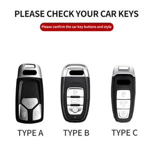 Housse de protection pour clé de voiture à distance pour Audi A1 A2 A3 8v A4 B8 B9 A5 A6 8s 8w A7 A8 Q1 Q3 Q5 Q7 4m S4 S5 S6 S7 S8 R8 Tt Tts Rs Tfsi E-tron - Product Image 2