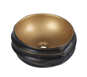 TAME PZ6524-P2 Vasque en céramique <span class=keywords><strong>de</strong></span> grande taille <span class=keywords><strong>de</strong></span> forme ronde <span class=keywords><strong>de</strong></span> haute qualité à poser sur le meuble Vasque <span class=keywords><strong>de</strong></span> salle <span class=keywords><strong>de</strong></span> bain Table <span class=keywords><strong>de</strong></span> toilette - Product Image 3