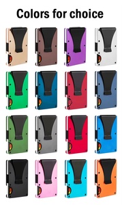 Nhà Máy Trực Tiếp Chất Lượng Cao Mỏng Tối Giản Của Người Đàn Ông Nhôm Chủ Thẻ Ví Với Tiền Clip RFID Kim Loại Ví - Product Image 6