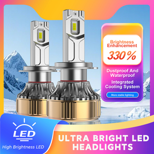 จิคู R12 H7 หลอดไฟหน้า LED 12000LM 6000K 50W 12V ฐานอลูมิเนียมสำหรับเปลี่ยนในรถยนต์ - Product Image 1