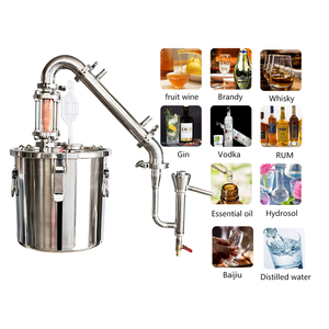 Destilador de alcohol de 12L para el hogar, lente de visión de malla de cristal de cobre, con prensa privada para vino, whisky, whisky y Ron - Product Image 4
