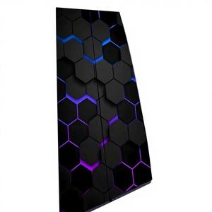 Laser Plaid PET Resin Self-Adhesive Space-Themed Rectangle <b>Car</b> <b>Decals</b> B-Pillar Scratch-Resistant Stickers - Product Image 2