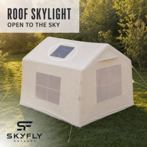 <span class=keywords><strong>Tente</strong></span> <span class=keywords><strong>gonflable</strong></span> <span class=keywords><strong>1</strong></span> pièce avec tissu en coton TC de 7 m² – Abri spacieux pour le glamping et le camping en extérieur - Product Image 5