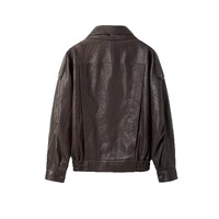 Blouson Moto Vintage Noir Homme en Similicuir PU – Manteau Personnalisé OEM pour l'Automne et le Quotidien