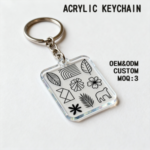 Customizable Premium Acrylic UV Printing Cartoon Anime Cute Character Transparent Keychain