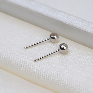 Boucle d'oreille en argent Wenchi S925 avec crochet long fermé, accessoires de bijoux en perles DIY, semi-finis, pièce personnalisée 16020 - Product Image 3