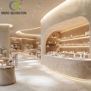 हाई-एंड परफ्यूम/सैलून/त्वचा देखभाल की दुकान इंटीरियर डिजाइन रिसेप्शन सैलून दर्पण के साथ एलईडी लाइट फर्नीचर - Product Image 1