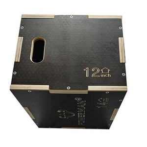Powerman Fitness XL 30 <span class=keywords><strong>24</strong></span> <span class=keywords><strong>20</strong></span> Pulgadas, Caja Pliométrica de Madera Antideslizante 3 en 1 Negra para Saltar y Hacer Saltos, Venta al por Mayor - Product Image 3