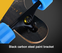 Bunnyhi HB015 Planche à roulettes en bois pour débutant, avec moteur électrique Longboard, logo personnalisé, roues en PU, pour adulte, en érable, pour le divertissement