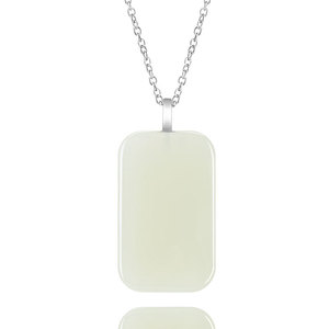 Colgante de Jade Hetian Blanco de Material Natural Antiguo, Collar de Piedra de Jade Unisex con Cadena de Cuerda, Amuleto de la <span class=keywords><strong>Paz</strong></span>, Venta al por Mayor - Product Image 1