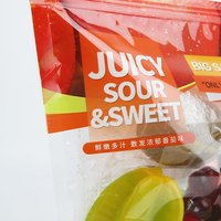 Op Maat Bedrukt Logo Bevroren Voedsel Anti Vernevelen Vers Plastic Rits Fruit Groenten Verpakking Voor Druivenappel Kers
