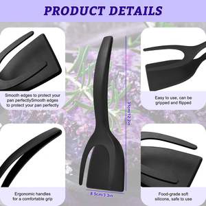 ไม้พายไนลอน2ใน1และที่คีบอาหารพลิกสำหรับตะหลิวทอดสเต็กแพนเค้กไข่10ชิ้น - Product Image 4