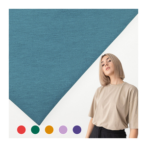 Tissu jersey simple à bon prix au kilo à vendre, tissu jersey uni en polyester-coton Tencel pour T-shirt - Product Image 1