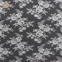 Tissu en dentelle pour rideaux, décoration de scène et de mariage, voile blanc transparent, nappe, fournitures pour fêtes de mariage, robe de mariée