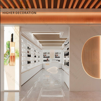 Vitrine de présentation cosmétique personnalisée avec éclairage LED, présentoir à maquillage, équipement de présentation pour boutique de beauté