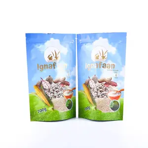 Custom Aluminum Foil Stand Up Banana Chips Packing Pouch Roasted Cashew Nuts Seed Food Packaging Snacks Bags