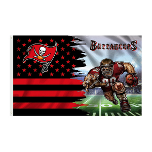 Drapeaux personnalisés 3x5ft Nfl Drapeau des Buccaneers de football d'équipe avec des drapeaux des Buccaneers de Tampa <span class=keywords><strong>Bay</strong></span> - Product Image 2