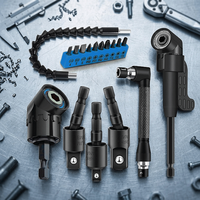 Kit d'accessoires pour perceuse électrique à tige flexible de 17 pièces avec rallonges d'angle et embouts hexagonaux – Vente en gros