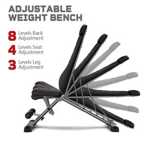 Panca per Pesi Regolabile Pieghevole in Acciaio Legato Nero da 300Kg/661Lb, Attrezzatura Fitness con Logo Personalizzato OEM a Prezzo Conveniente - Product Image 2