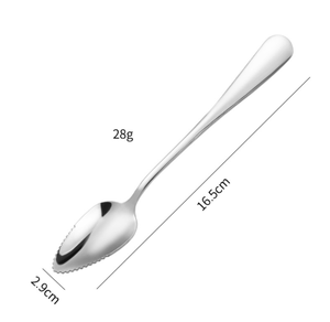 Espátula de Acero Inoxidable DFK0319, Espátula Dentada para Frutas, Cuchara Creativa de Acero Inoxidable para Comer Pastel y Postre - Product Image 2