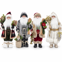 Vente en gros usine : Figurine de Père Noël debout de 45 cm, style rustique à carreaux, poupée de Noël, décoration de fêtes, OEM ODM