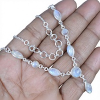 Bracelets unisexes en argent 925, style chrétien antique, avec serti goutte d'eau, chaîne minimaliste tendance, bijoux pour tous les jours