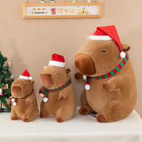 Nouveau Haute Qualité Kawaii Capybara Noël Animaux En Peluche En Peluche Jouet Film Figure Doux Poupée En Peluche Animal Jouet