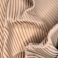 Tissu plissé en crêpe de georgette 3D léger pour la confection de vêtements DIY, 97 % polyester recyclé, 3 % élasthanne, pour filles