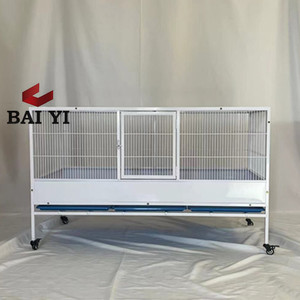 Nouvelle grande cage à oiseaux en métal carrée en acier à faible teneur en carbone avec revêtement en poudre écologique de luxe pour perroquets 93x62x156cm - Product Image 6