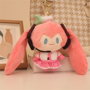 Vente en gros de poupées en peluche Miku Stretch 15CM, porte-clés, jouets en peluche - Product Image 5