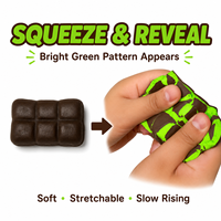 Jouet sensoriel souple et compressible en forme de barre de chocolat croustillante pour cadeaux de fête
